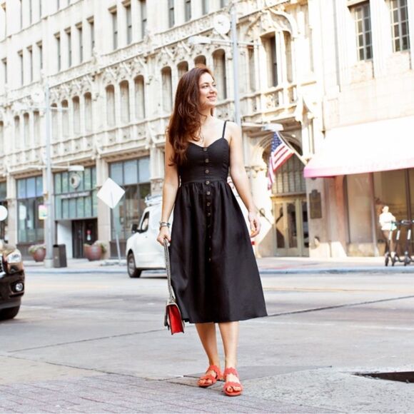 Reformation Thelma Linen Midi Dress